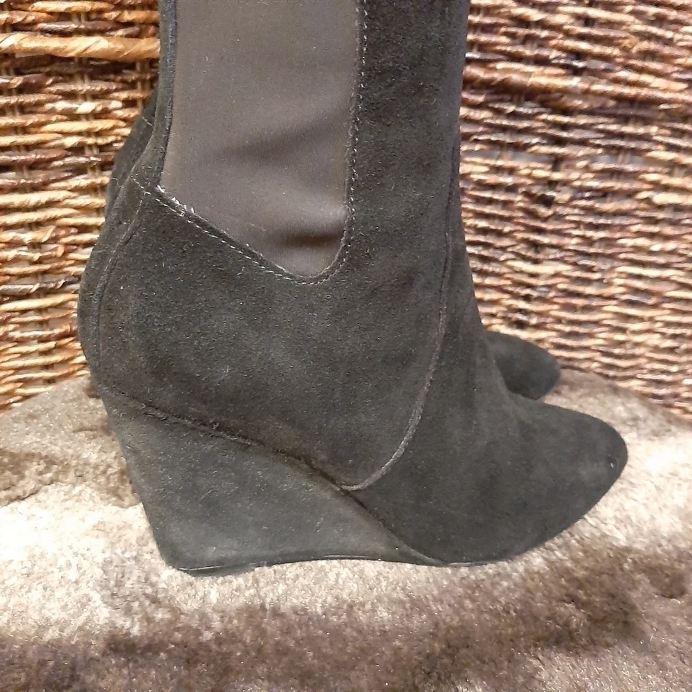Free People Charles David Edie Leather Knee High Riding Boots Womens 6 Black